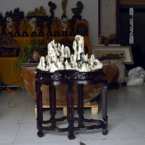 Home decoration Feng Shui ornaments Qishi natural stone Suzhou Taihu Stone Shanzi Lingbi stone Mahogany several bases