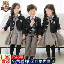 Autumn school uniform kindergarten Garden suit for primary school students class uniform spring and autumn college men and women suit teacher customization