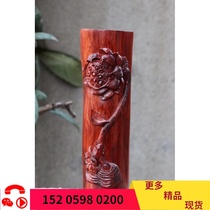 Lotus fun pen holder Indian leaflet red sandalwood characteristic pen holder Whole material to create high-end collectibles business