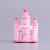 Pink Obedigy Pig Children Prevarnized Toy Powder Red Mini Small Castle Cake Decorated Birthday Baking Swing