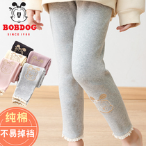Babudou girls leggings spring and autumn models 2022 new outer wear childrens baby thin section black western style long pants