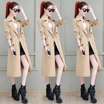 Windcoat coat ladies high-end atmosphere 2021 this year new autumn and winter fashion outside clothes long knee coat