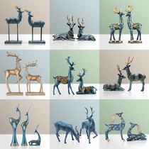 European style lucky deer ornaments home accessories creative living room TV cabinet wine cabinet porch craft decoration opening gift