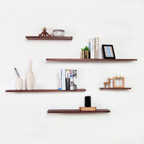 Solid Wood one-shaped partition wall shelf Wall Wall storage board bedroom shelf living room TV wall bookshelf board