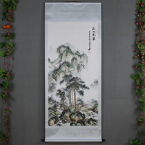 New products Chinese framed calligraphy and painting Chinese painting Famous Country Painting Rural Foyer Imitation Ancient made of old decorative work Mountain bent wood bridge duo