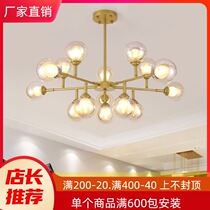 New Nordic living room Magic Bean lamp personality restaurant dining room bedroom Study post modern light luxury branch chandelier