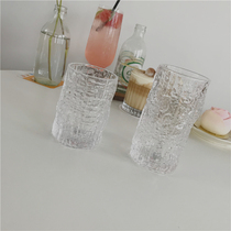 *Japanese-style glass ins wind wine glass home cup milk cup tea cup water cup coffee cup girl