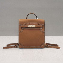 H home and American fashion Kylie double shoulder bag woman 2022 new 100 hitch Temperament Brief Lace Lace Bull Leather Backpack