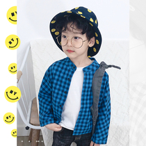 Childrens fishermans hat summer thin sun sun hat small girl boy sun hat smiley baby hat