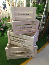 Forest storage box wooden storage box wooden frame retro forest wooden box decorative window decoration wedding props