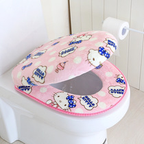 Thickened toilet cushion set toilet cover cushion toilet seat cushion toilet seat two-piece set
