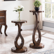 American indoor shelve bonsai frame flower a few solid wood Nordic living room side table flower shelf TV cabinet next to floor