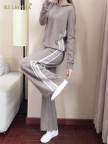 Rsemnia Yoga Set Loose Leisure Running Sports Gym Fashion Slim Two Piece Plus Size Daily