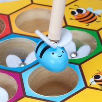 Childrens magnetic fishing catch insect toys male baby Montesse early education puzzle 1-2-3 weeks 4 years old fine action girl