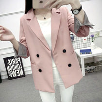 Tide brand Ocnltiy spring Korean version of the net red small business suit business mid-length jacket casual retro small suit female