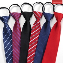 2021 New zipper tie mens formal business career easy to pull 8c suit blue groom wedding