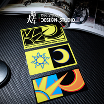YAMAHA Yamaha Rossi Rossi Sun Moon Flower Motorcycle Locomotive Sticker Waterproof Reflective Decal