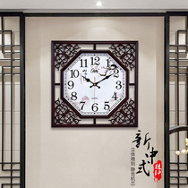 Kangba clock home wall clock living room clock silent New Chinese quartz clock office bedroom Chinese style