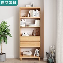 Nordic Solid Wood Bookcase Landing Book Room Cabinet Bedroom Simple Containing Rack Minima Home Student Small Bookshelves Combo