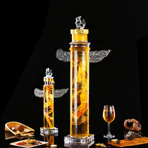 Bubble wine glass bottle 5 kg 10 kg ginseng wine bottle slender plus high gift bubble wine bottle Huabiao wine bottle 1 meter household