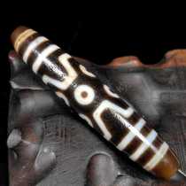 Natural Tibetan shale old agate seven-eyed sky beads Bucket beads Necklace Buddha beads Pendant pendant pendant Hand-held pieces help transport beads