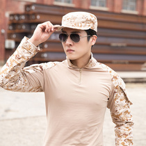 Outdoor short sleeve Python camouflage suit spring and summer desert frog suit ruins tactical suit wear-resistant long sleeve military training uniform