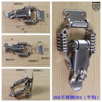 068 stainless steel 304 double spring buckle wooden box equipment industrial tool box lock buckle duckbill honey bee box padlock