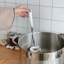 Home Kitchen 304 Stainless Steel Z Type Large Leaking Spoon Oil Spill Spoons Oil Drain Deity Trap filter Strainer Scoop