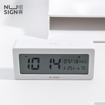 Newseat creative electronic alarm clock Mute multi-function bedroom bed room living room electronic clock Simple modern LCD digital