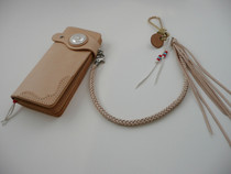 Knife guest 72 handmade leather with imported head layer Bull Leather Original of Tanned Tannins Saddles Leather Long Wallet Chaab set of chab