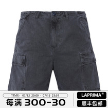 LAPRIMA 19SS Wax Dyeing Tooling Shorts Shorts Wash Water Casual Pants Pocket Summer 50% Pants