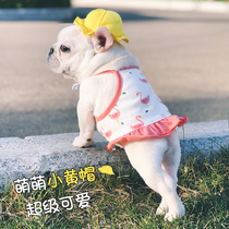 Douyin same pet hat out small yellow hat cute fisherman boat hat Dadi small dog cat dog hat