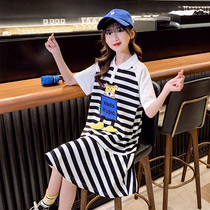 Girls dress Dress Summer Dress Princess Dress 2022 New Ocean Gas Girl Polo Summer Children College Wind Skirts Tide