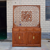 Hedgehog rosewood Chinese foyer solid wood carved screen antique double-sided porch partition shoe cabinet Ming and Qing furniture customization