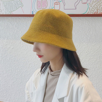 Autumn and winter New Rosex Tangk fishermans hat female Korean wool Twing hat Japanese wool hat basin hat