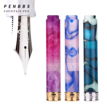 penbbs471 resin short mini pen holder ink pen Chinese Pen Forum imported acrylic resin color round grinding pen tip adult calligraphy students practice gift box pen
