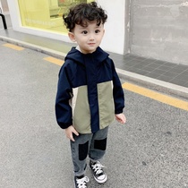 2021 Spring-autumn-style foreign air children jacket boy winewear sent to overcome jacket blouses outside wearing submachine clothes