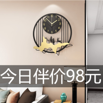 Nordic deer wall clock living room household fashion atmosphere personality creative fashion silent clock creative net red clock