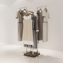 Clothing store new four-pole telescopic display rack Nakajima stainless steel display rack four-sided simple shelf shop