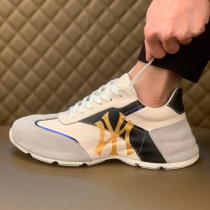 Bonjani leather European station mens shoes mens shoes daddy shoes color matching cowhide tide brand British thick-soled hip-hop shoes P