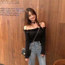 Lggstyle chic wind lined with shoulder agaric length sleeves bottom stitch cardigan sweatshirt sweatshirt woman short