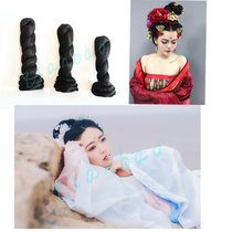 Ancient costume modeling Female ancient style Tang Dynasty lady vertical hair bun Studio hair bun Spirit snake hair bun Hanfu shape