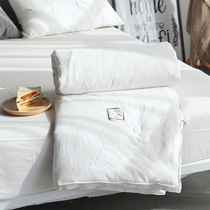 Pure white washed cotton cotton summer quilt air conditioning by summer cool quilt simple striped plaid summer thin quilt can be machine washable