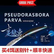 Road signs New wheat ear fish long tongue plate deep dive Mino magnetic tungsten steel center of gravity transfer Mandarin fish warped mouth Luya bait