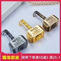 Thors hammer fingertip gyro decompression retro alloy hammer between fingers rotating gyro key pendant toy