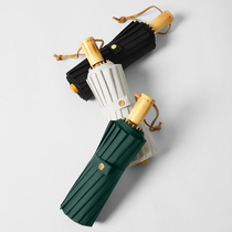 Amacho parasol female super strong sunscreen anti ultraviolet color glue three folding umbrella umbrella