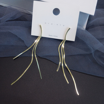 Earrings Woman 2020 New Tide Ear Line Pure Silver Exaggeration Earrings Fashion Personality Net Red Temperamental long stream Soar pendant