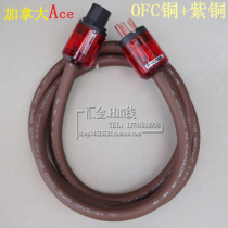 Canada ACE WIRE high-end 8N OFC copper 6 square bile machine audio amplifier American standard fever power cord