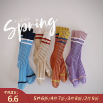 Little pudding baby baby spring and autumn Foreign color color socks children Korean version of Joker cotton socks girls casual socks