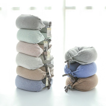 Japanese-style best product u-shaped pillow Neck cervical spine pillow Nap climbing pillow Foam particles Travel plane health waist pillow